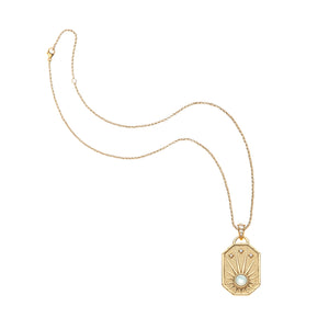 WANDERLUST Sun Rays Dogtag Pendant Necklace