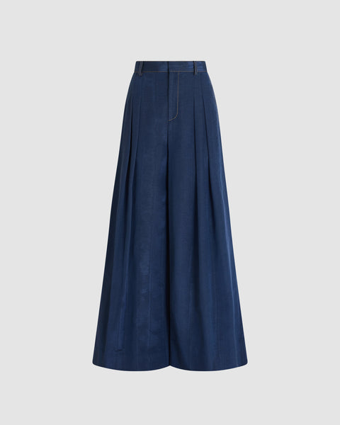 Wide Leg Pleat Pants