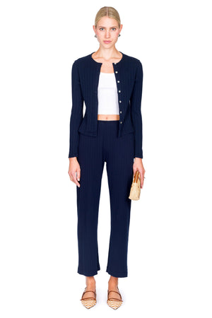 The Pointelle Simple Crop Pant