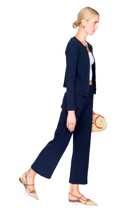 The Pointelle Simple Crop Pant