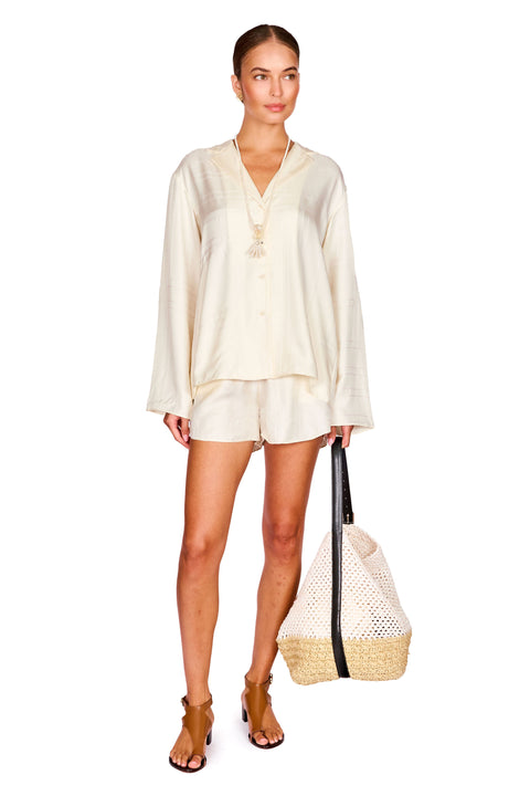 Monogram Silk PJ Shorts