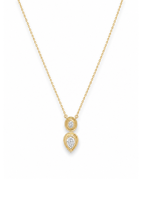 Maven Oval And Pear Diamond Pendant