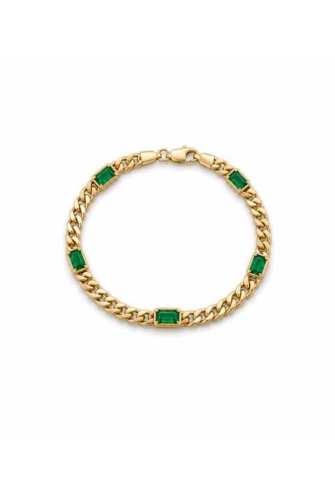 Emerald Cuban Bracelet