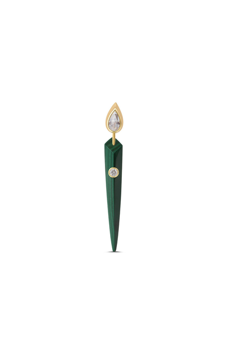 Tribal Malachite Earring