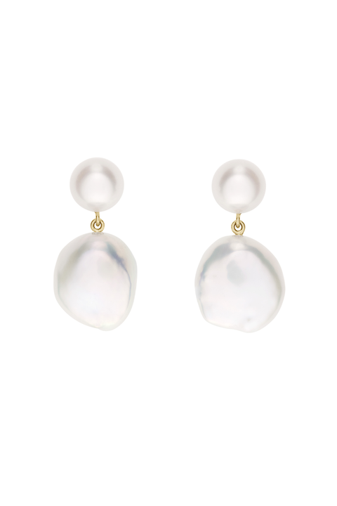 Venus Blanc Baroque Pearl Earrings
