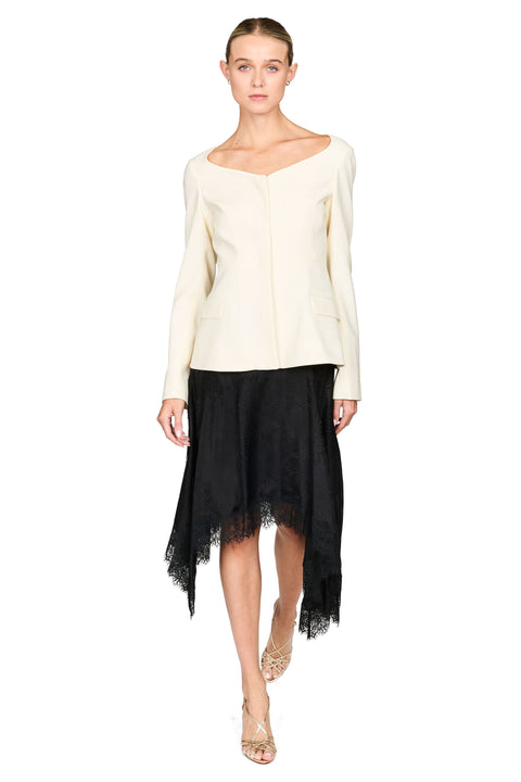 Floral Jacquard Handkerchief Skirt
