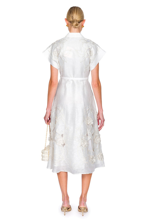 Aubrey Applique Shirt Midi Dress