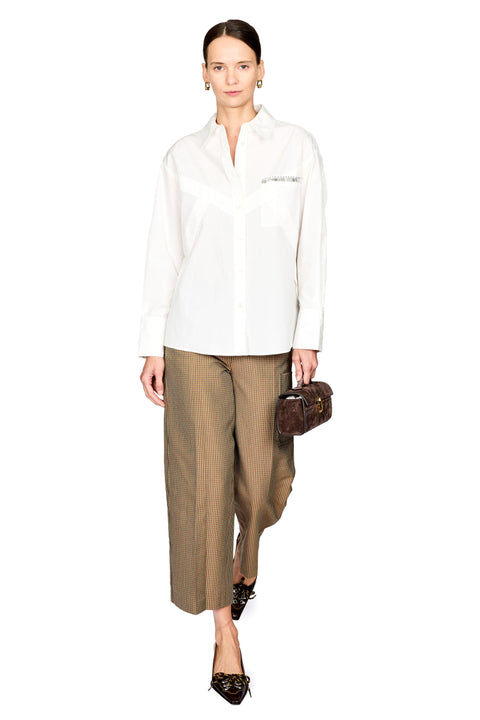 Curved Tweed Pants