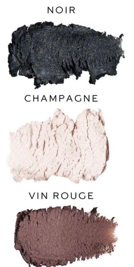 Swatches of the shades included in this trio.