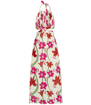 Ghost image of the front of the juan de dios san agustin midi linen dress