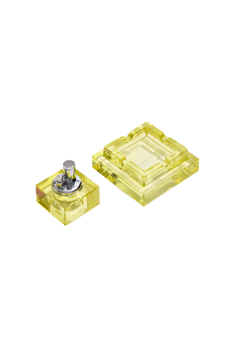 Square Glass Tabletop Lighter