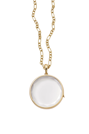 Jupiter Locket Figaro Chain Necklace Set