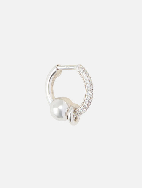 Piercing Small Line Pave Earring