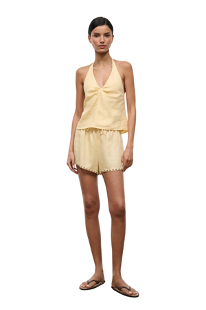 Paddle Linen Short Butter Studs