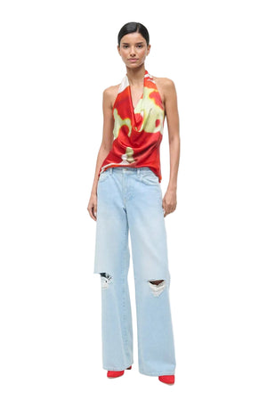 Liora Silk Top Red Zone