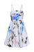 Ghost image of the untamed mini dress in blue floral print.
