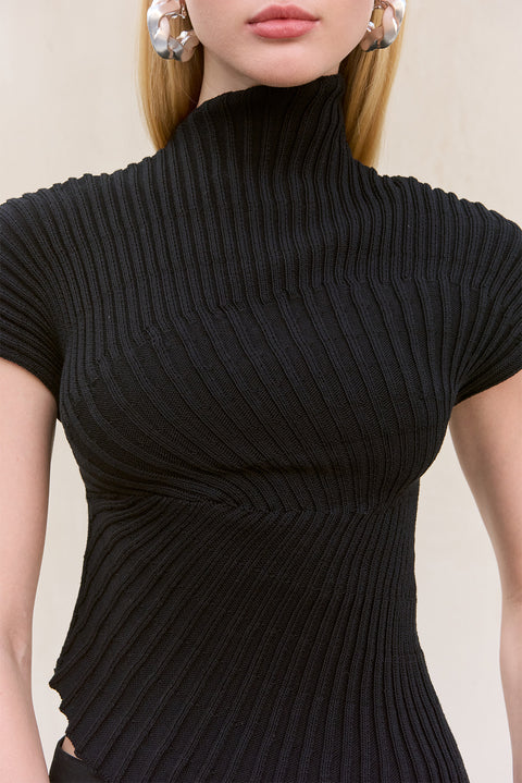Annemie Knit Top Black