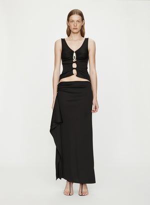 Crystal Pendant Cascade Skirt