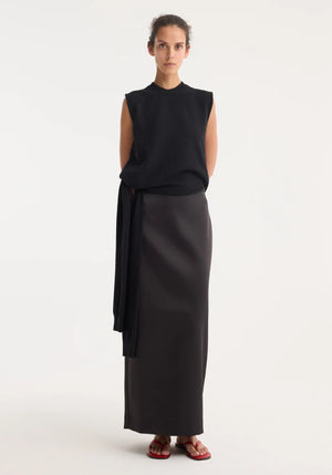 Column Satin Skirt