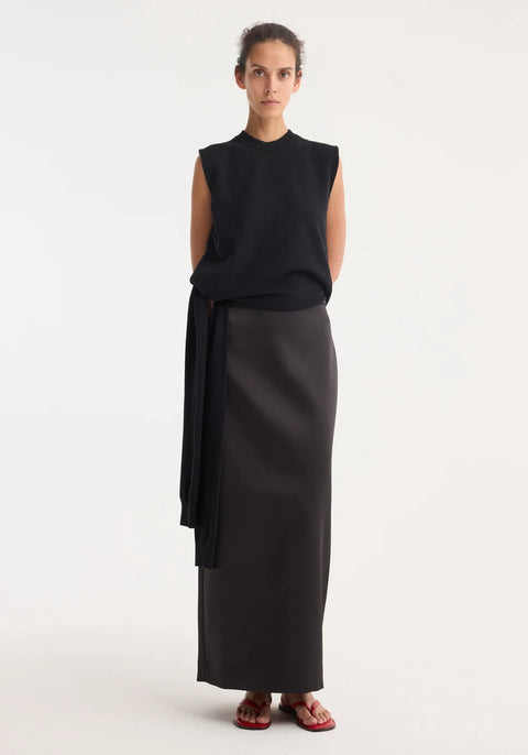 Column Satin Skirt