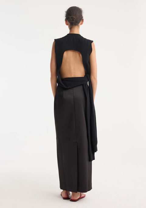 Column Satin Skirt