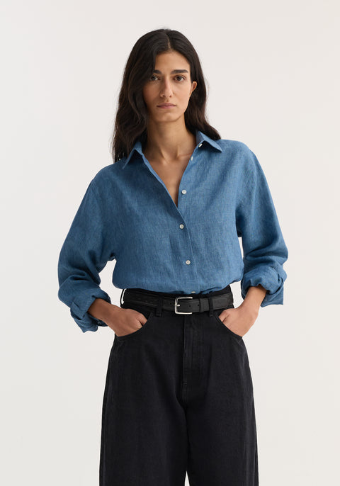 Classic Chambray Linen Shirt