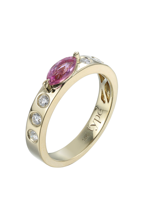 Leggo Birthstones Pink Sapphire Ring