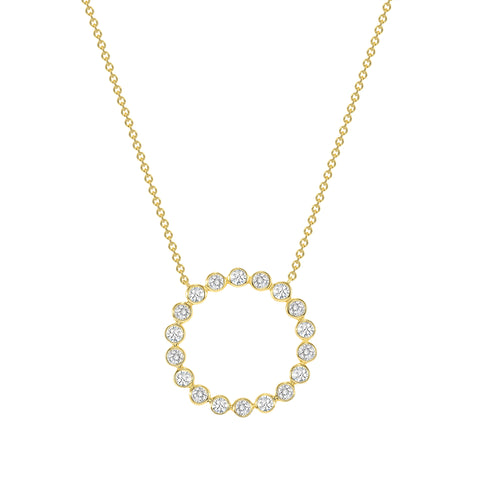 14K Yg Blossom Diamond Necklace