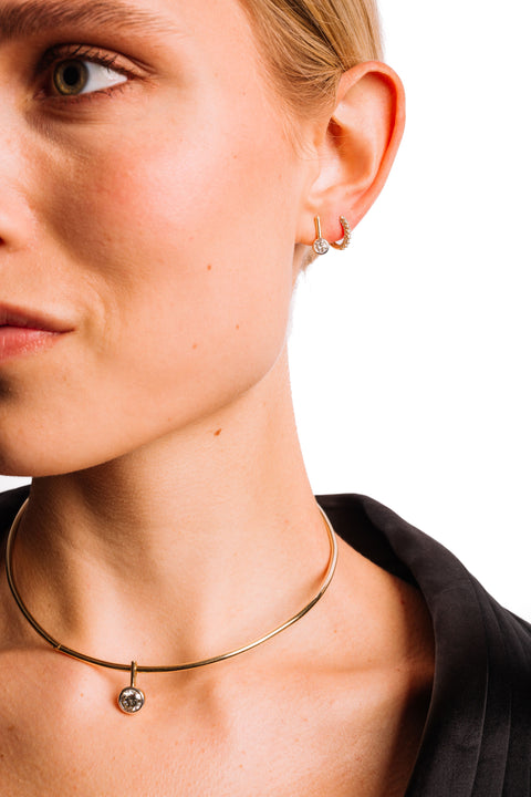 Round Pendant on Wire Choker