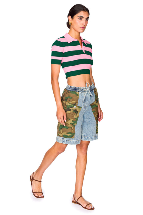 Patchwork Camo Ripstop Basketball Short