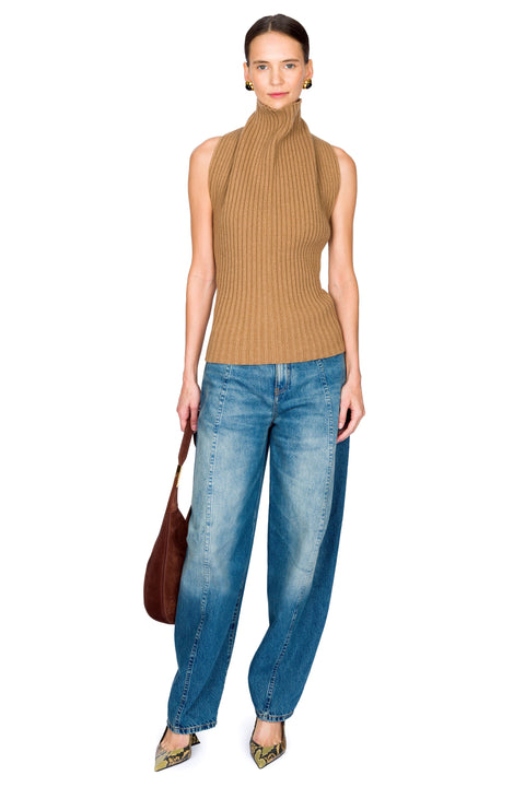 Draped Sleeveless Top