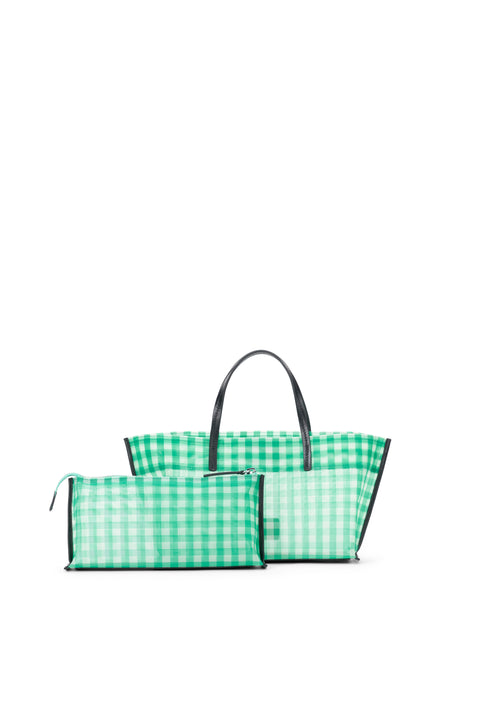 Christos Mini Mesh Tote Jade Gingham