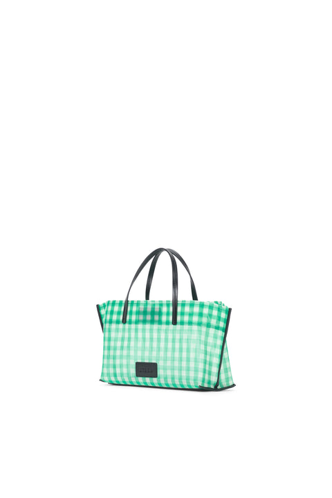 Christos Mini Mesh Tote Jade Gingham