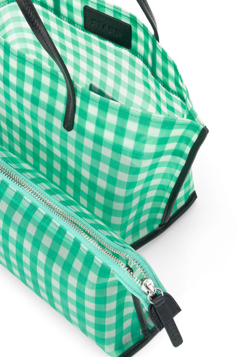 Christos Mini Mesh Tote Jade Gingham