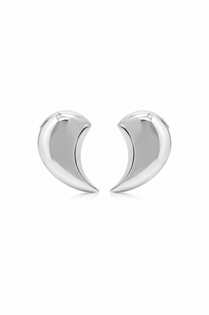 Silver Plated Half Moon Earrings