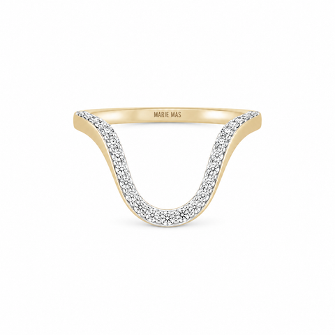 Aura Ring Half Pave
