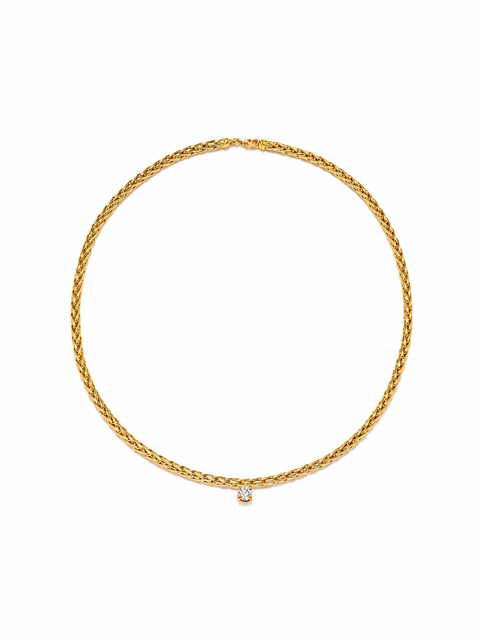 Floating Diamond Palm Chain Necklace
