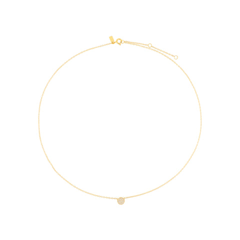 Diamond Mini Disc Necklace
