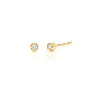 Diamond Bezel Stud Earring
