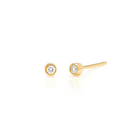 Diamond Bezel Stud Earring