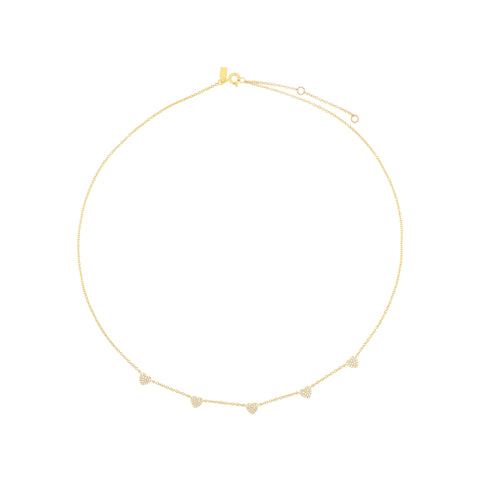 5 Mini Diamond Heart Necklace