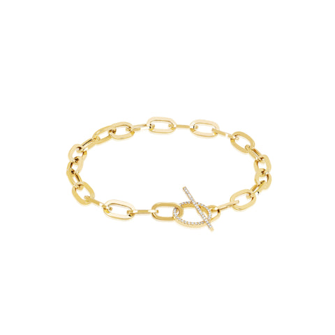 Jumbo Diamond Toggle Bracelet .16CT 14K