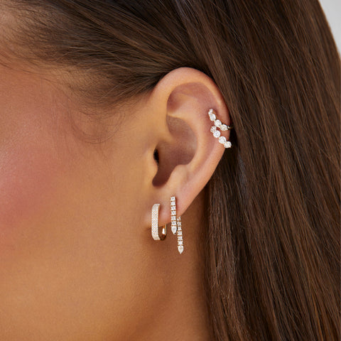 Diamond Teardrop Fringe Earring