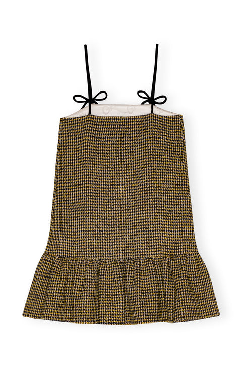 Woollen Check Mini Dress