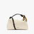 Ghost image of the natural cream chain shoulder bag with black straps.