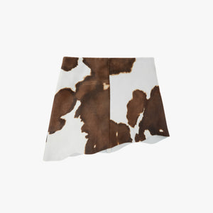Ghost image of the cowhide mini skirt.