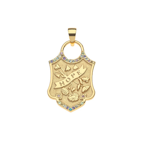 HOPE Shield Pendant Classic Rolo Chain