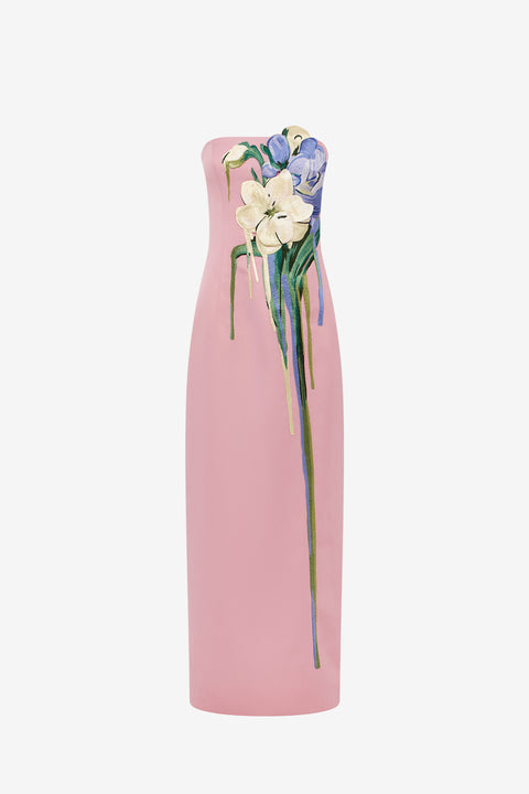 Rayna Embroidered Bustier Maxi Dress