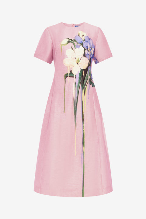 Caroline Short Sleeve Midi Dress