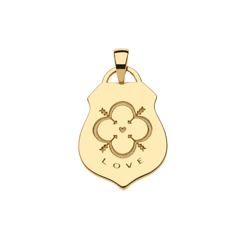LOVE Shield Pendant Classic Rolo Chain